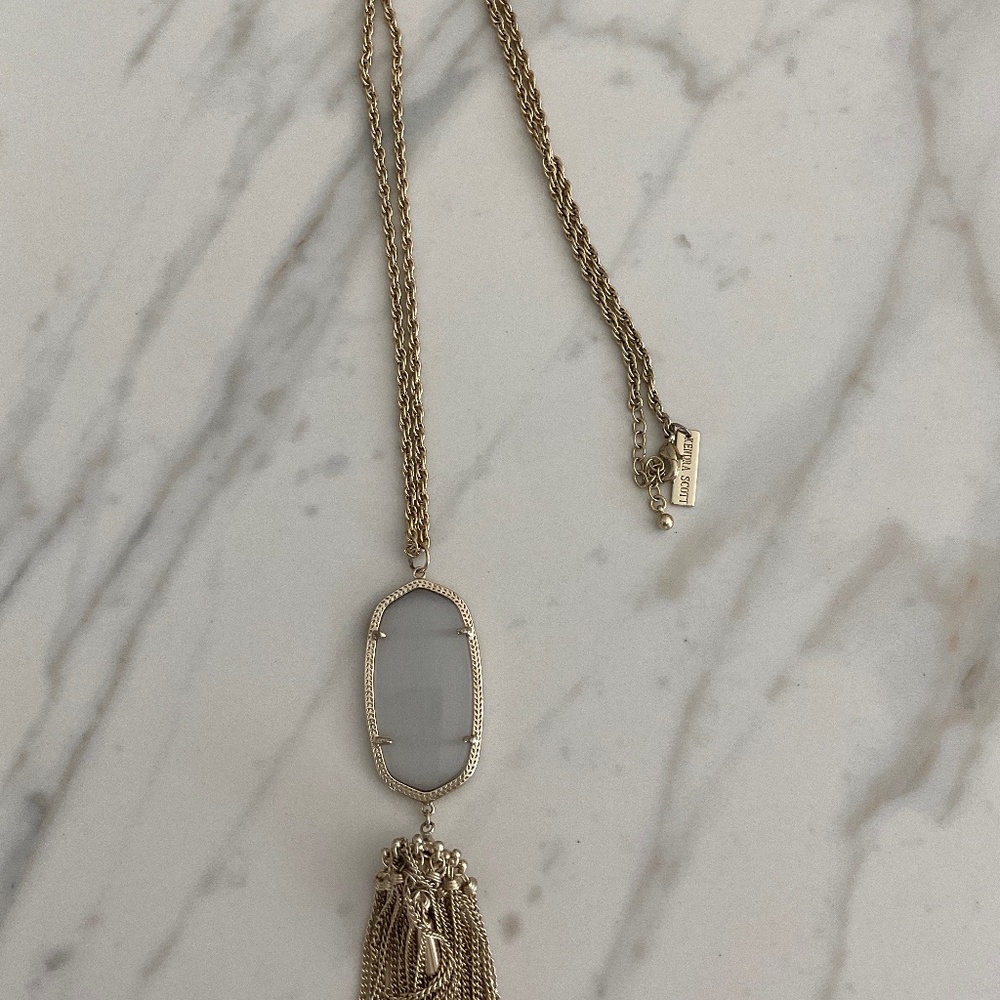 Kendra Scott gold fringe necklace